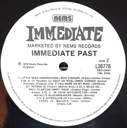 Various : Immediate Past (LP, Comp)
