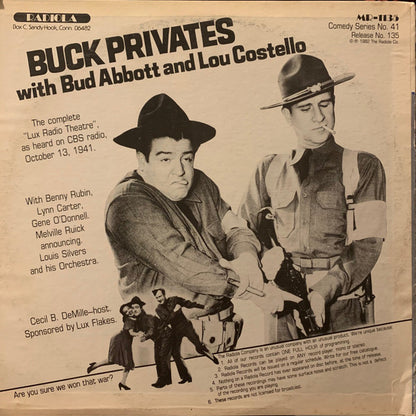 Abbott & Costello : Buck Privates with Bud Abbott and Lou Costello (LP, Album, Mono)