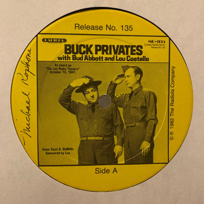 Abbott & Costello : Buck Privates with Bud Abbott and Lou Costello (LP, Album, Mono)