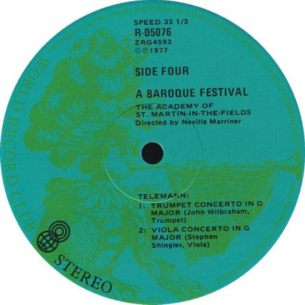 The Academy Of St. Martin-in-the-Fields, Sir Neville Marriner : A Baroque Festival (3xLP, Comp, Club + Box)