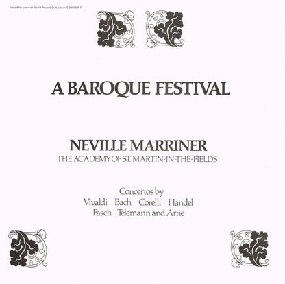 The Academy Of St. Martin-in-the-Fields, Sir Neville Marriner : A Baroque Festival (3xLP, Comp, Club + Box)