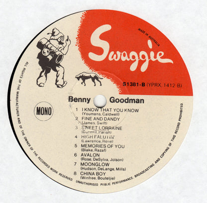 Benny Goodman : Classics In Jazz (LP, Comp, Mono)