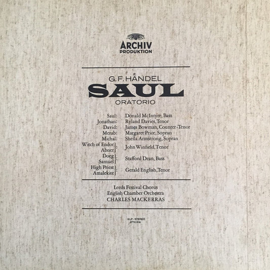 Georg Friedrich Händel, Charles Mackerras*, Leeds Festival Chorus /  English Chamber Orchestra : Saul (3xLP + Box)