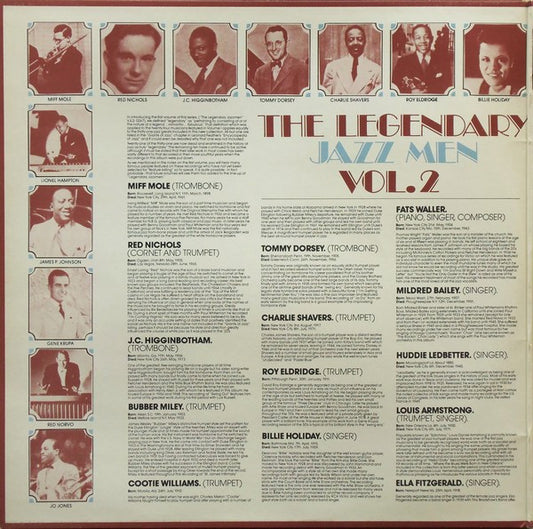Various : The Legendary Jazz Men  Vol. 2 (2xLP, Comp)