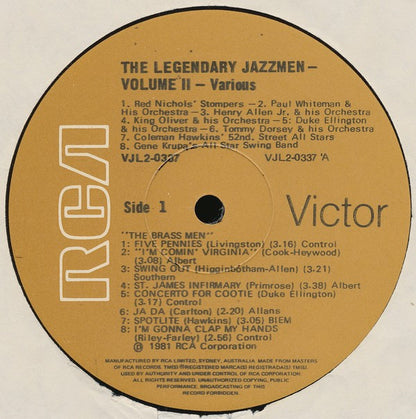 Various : The Legendary Jazz Men  Vol. 2 (2xLP, Comp)