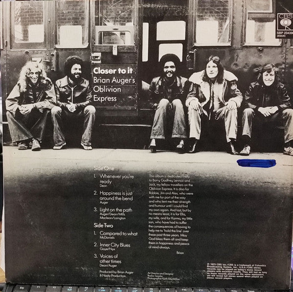 Brian Auger's Oblivion Express : Closer To It (LP, Album)