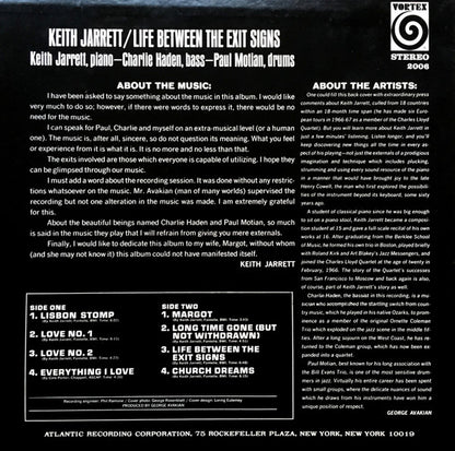 Keith Jarrett : Life Between The Exit Signs (LP, Album, RE)