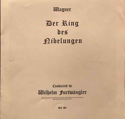 Richard Wagner, Wilhelm Furtwängler : Der Ring Des Nibelungen (18xLP, Mono + Box)