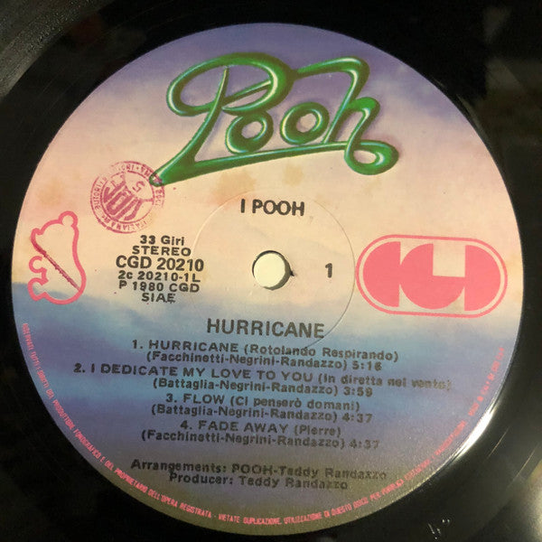 Pooh : Hurricane (LP, Album)