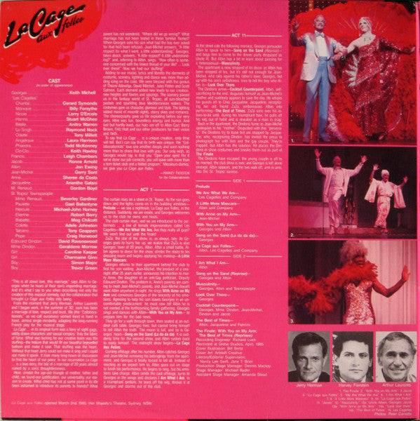 Jerry Herman  - Keith Michell, Jon Ewing : La Cage Aux Folles (Original Australian Cast Recording) (LP, Gat)