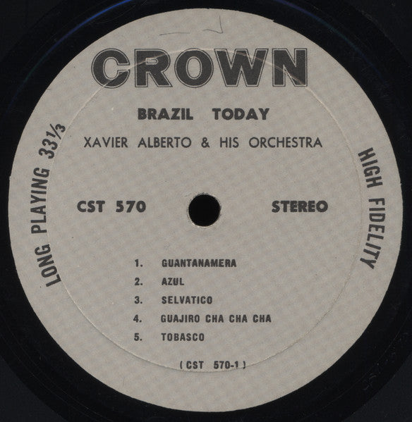 Xavier Alberto & His Orchestra : Brazil Today featuring Guantanamera (LP)