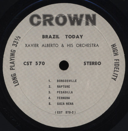 Xavier Alberto & His Orchestra : Brazil Today featuring Guantanamera (LP)