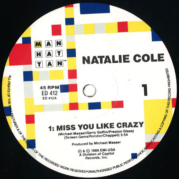 Natalie Cole : Miss You Like Crazy (12")