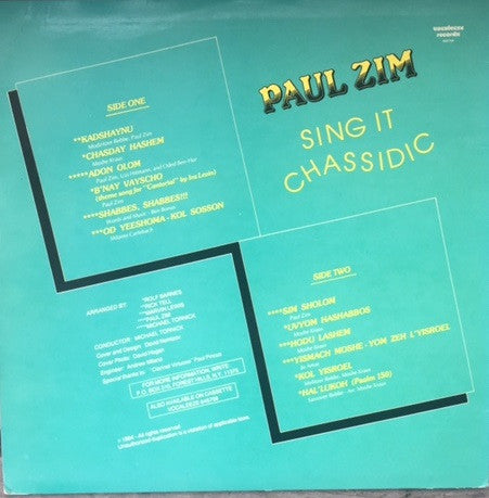 Paul Zim : Sing It Chassidic (LP)