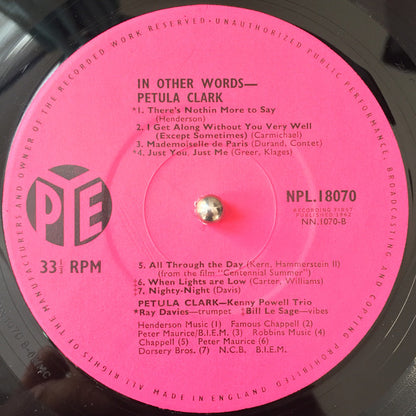 Petula Clark : In Other Words (LP, Album, Mono)