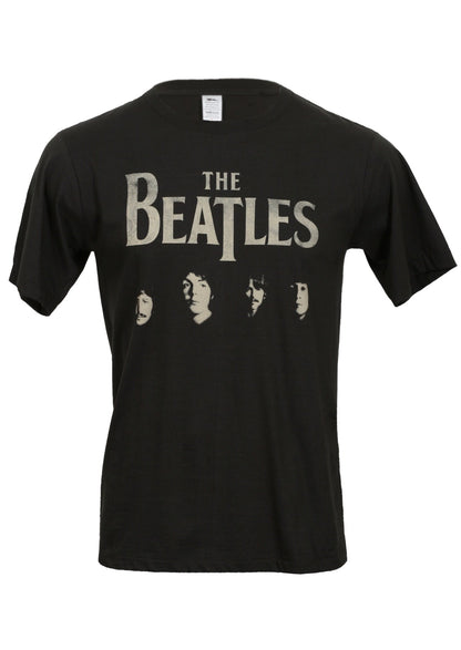 black cotton t-shirt with the beatles print on front