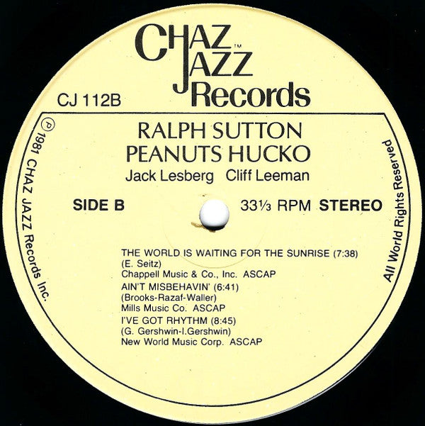 Ralph Sutton (2), Peanuts Hucko, Jack Lesberg, Cliff Leeman : The Big Noise From Wayzata (LP)