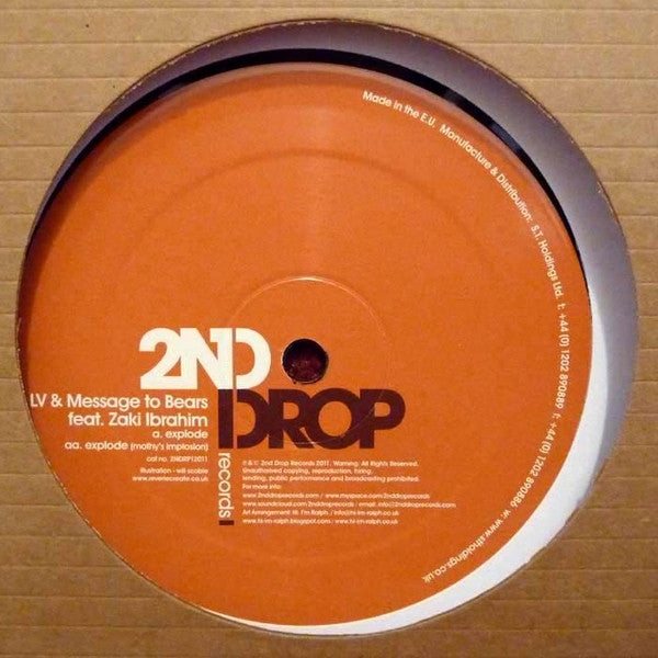 LV* & Message To Bears Feat. Zaki Ibrahim : Explode / Explode (Mothy's Implosion) (12")