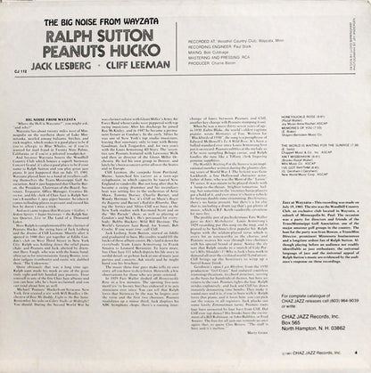 Ralph Sutton (2), Peanuts Hucko, Jack Lesberg, Cliff Leeman : The Big Noise From Wayzata (LP)